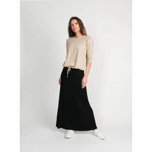 Meli Ribbed A-Line Maxi Skirt Black NWT Size XL Comfort Lounge Campwear